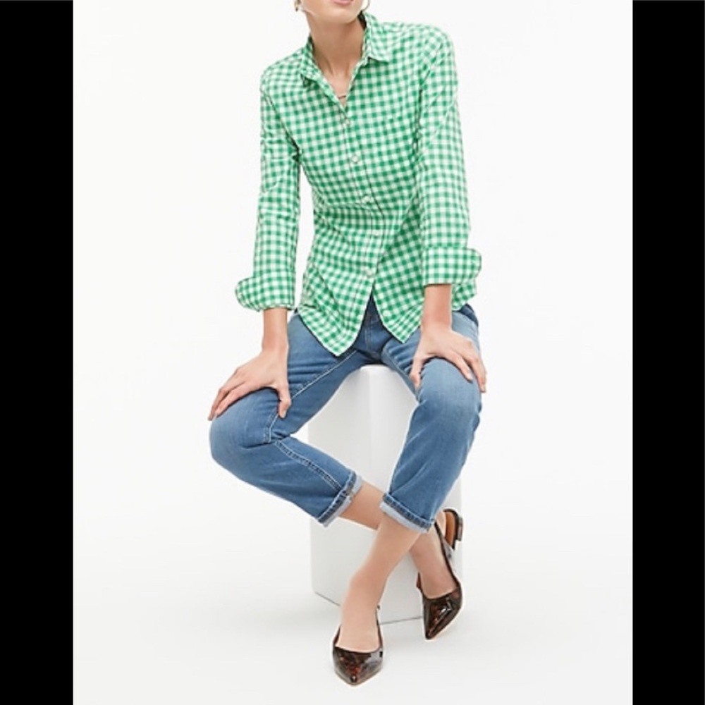 J. Crew Gingham Perfect Shirt